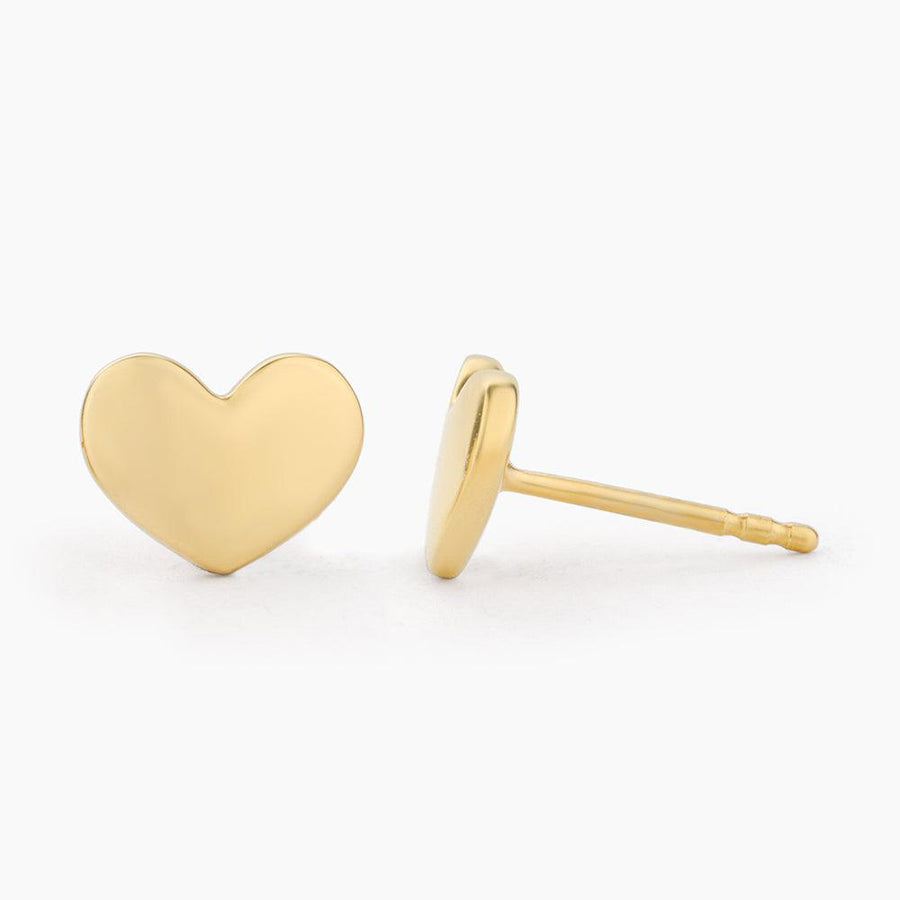 Full Heart Stud Earrings