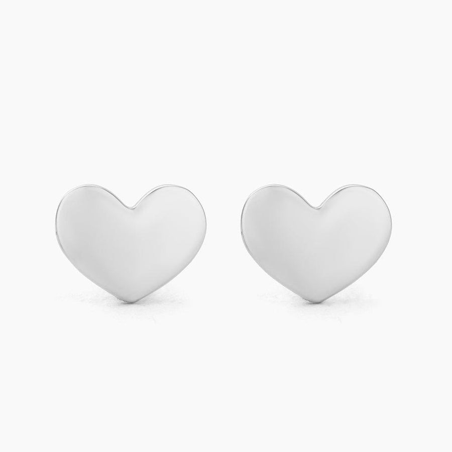 Full Heart Stud Earrings