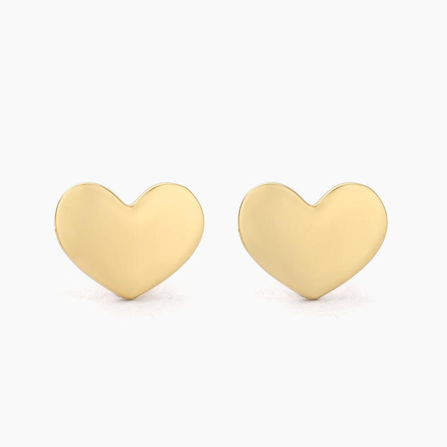 Full Heart Stud Earrings
