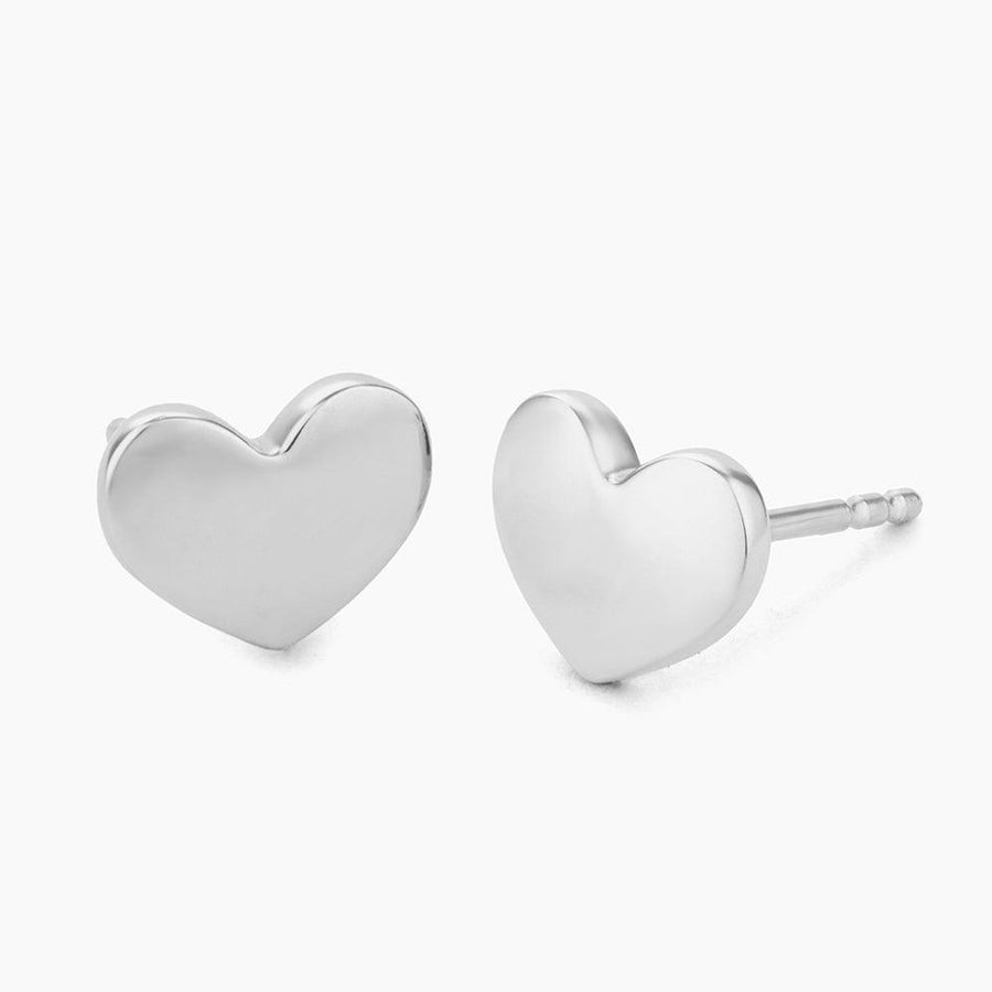 Full Heart Stud Earrings
