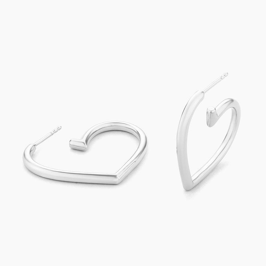 14k gold heart shaped hoop earrings 