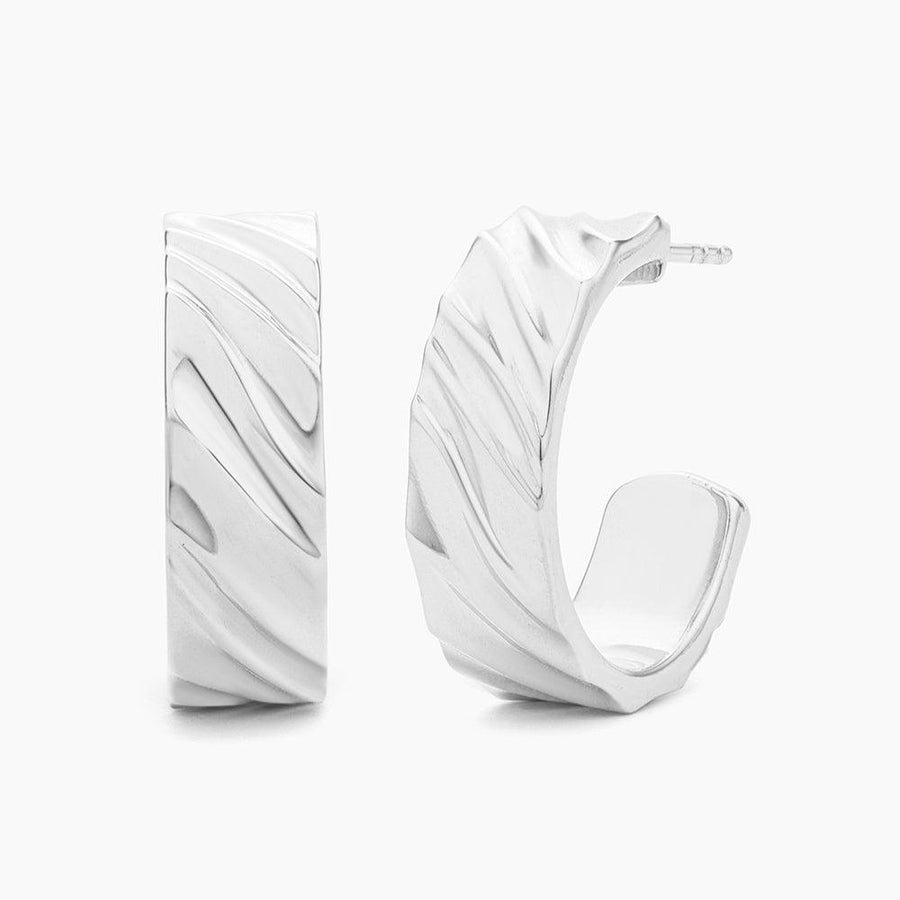 Medium Wave Hoop Earrings