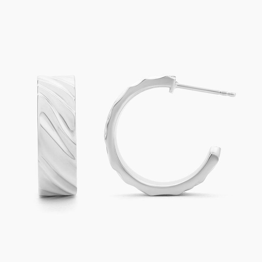 Medium Wave Hoop Earrings