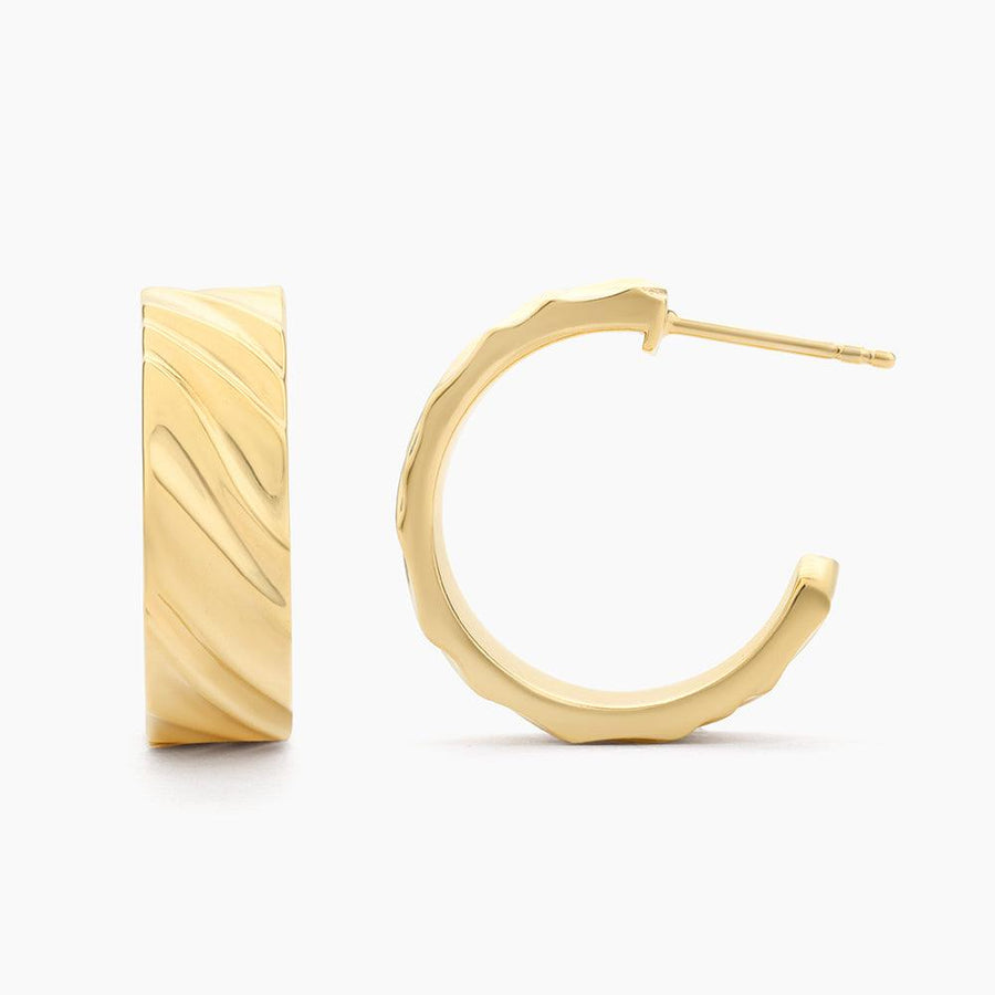 Medium Wave Hoop Earrings
