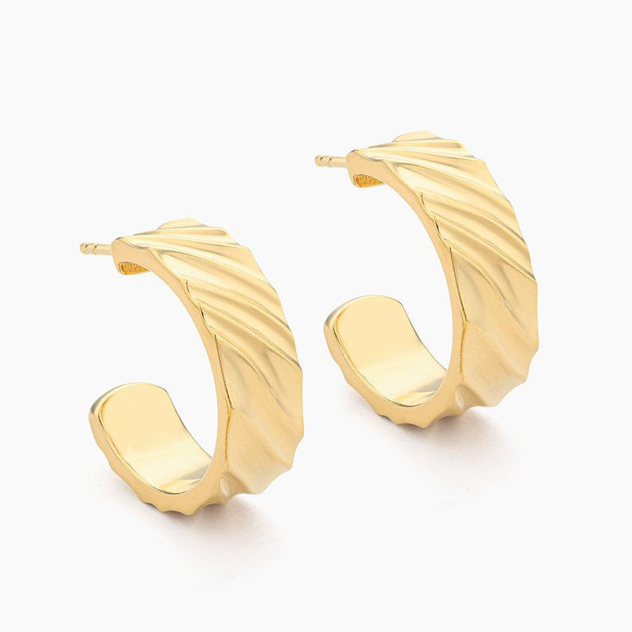 Medium Wave Hoop Earrings