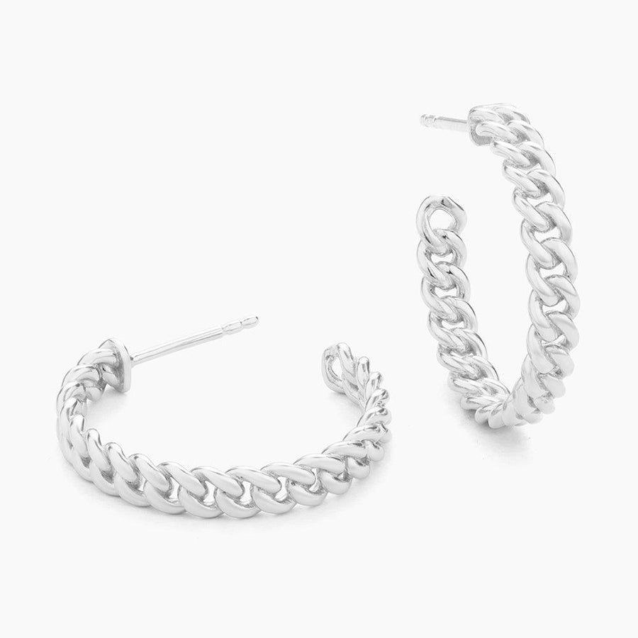 Curb Link Hoop Earrings