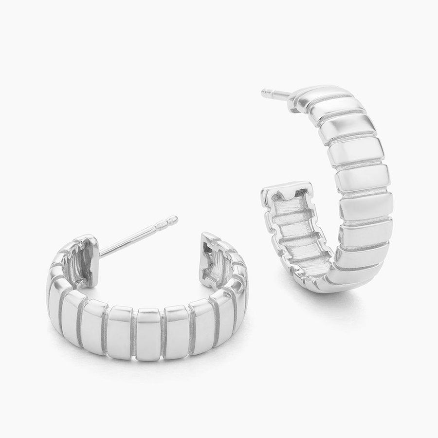 silver hoop earrings rope