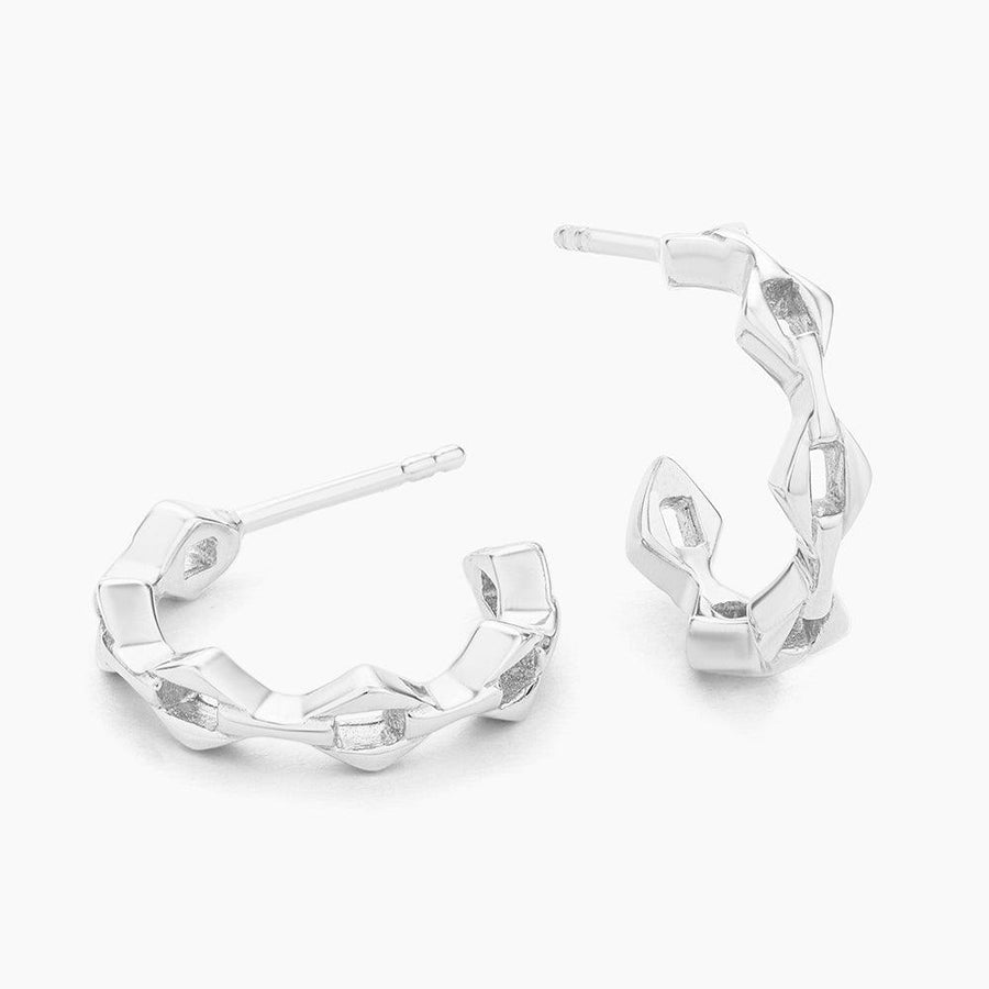 Pointed Link Huggie Earrings