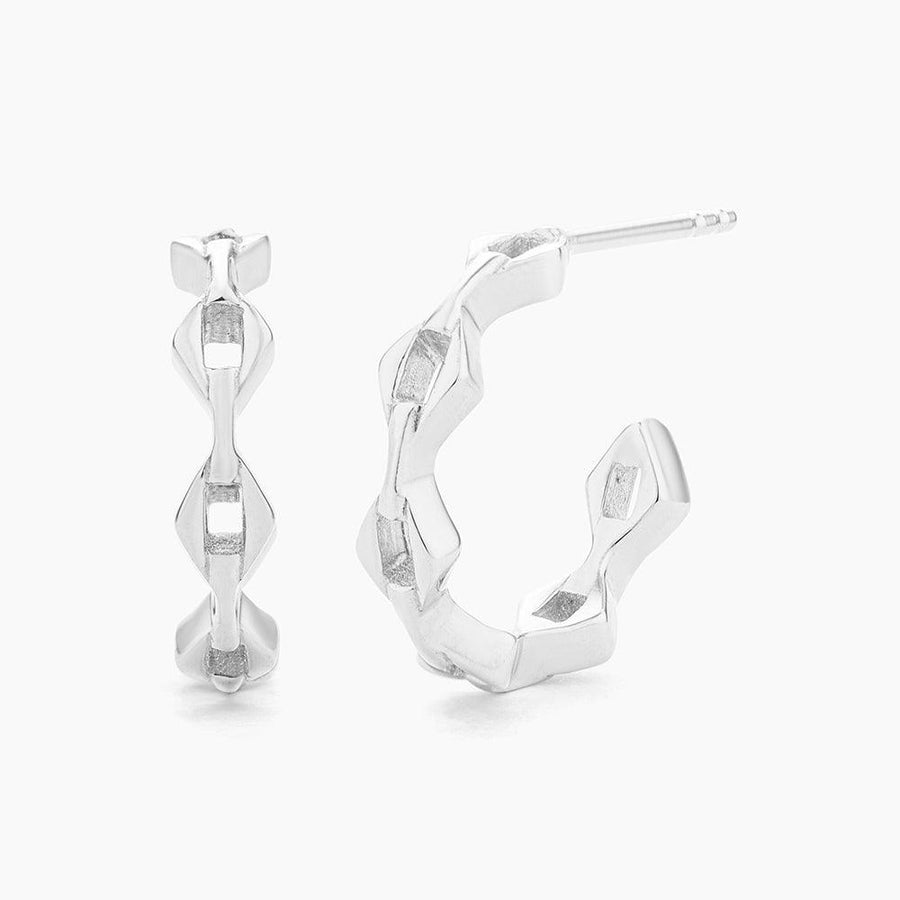 Pointed Link Huggie Earrings