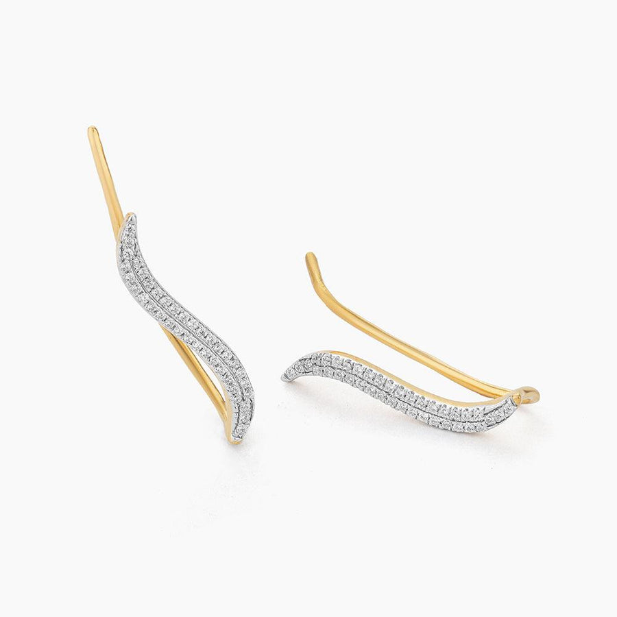 Freeform Diamond Hoop Earrings