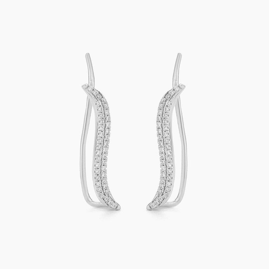 Freeform Diamond Hoop Earrings