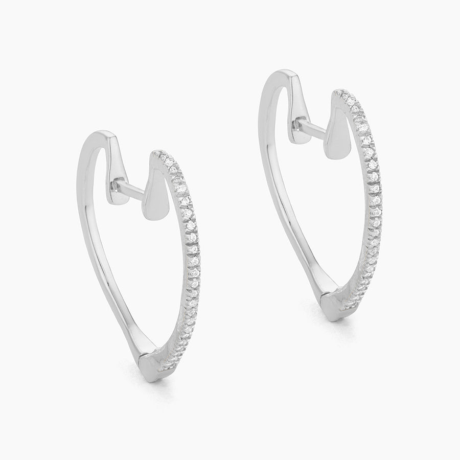 Silver Linings Diamond Heart Earrings 