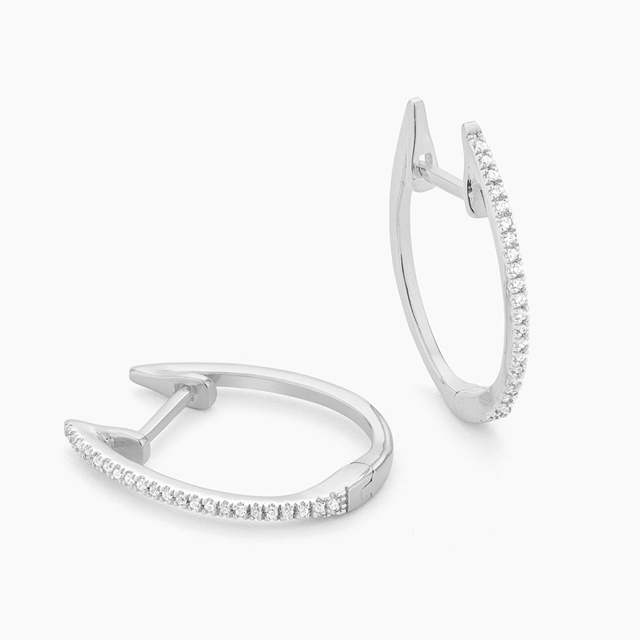 Classic Diamond Hoop Earrings