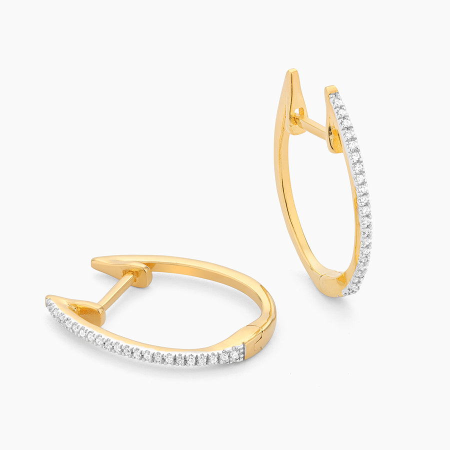 Classic Diamond Hoop Earrings