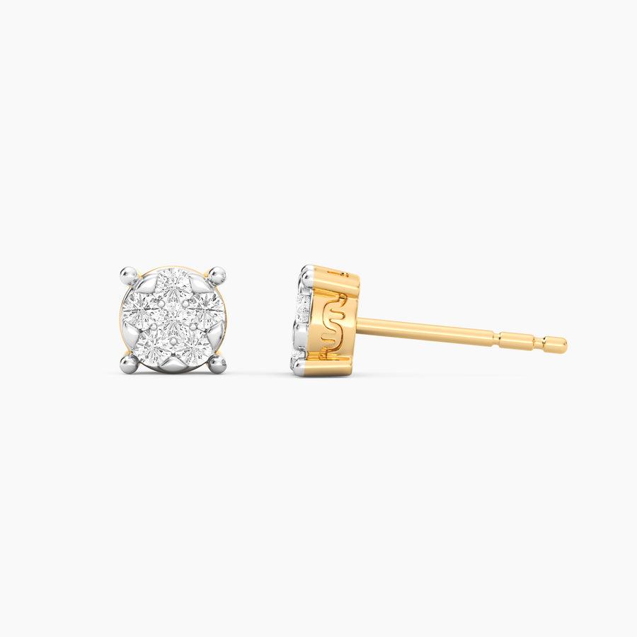 Lab-Grown Small Signature Four Prong Stud Earrings