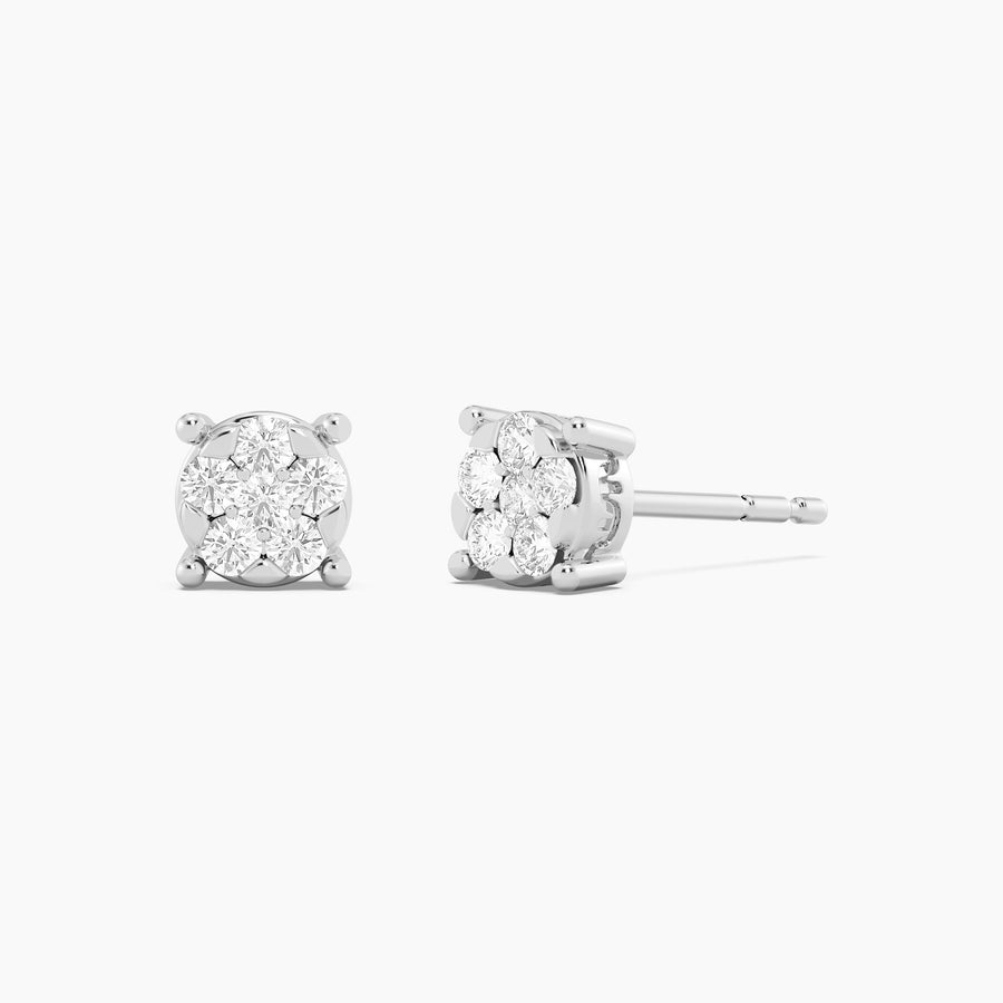 Lab-Grown Small Signature Four Prong Stud Earrings