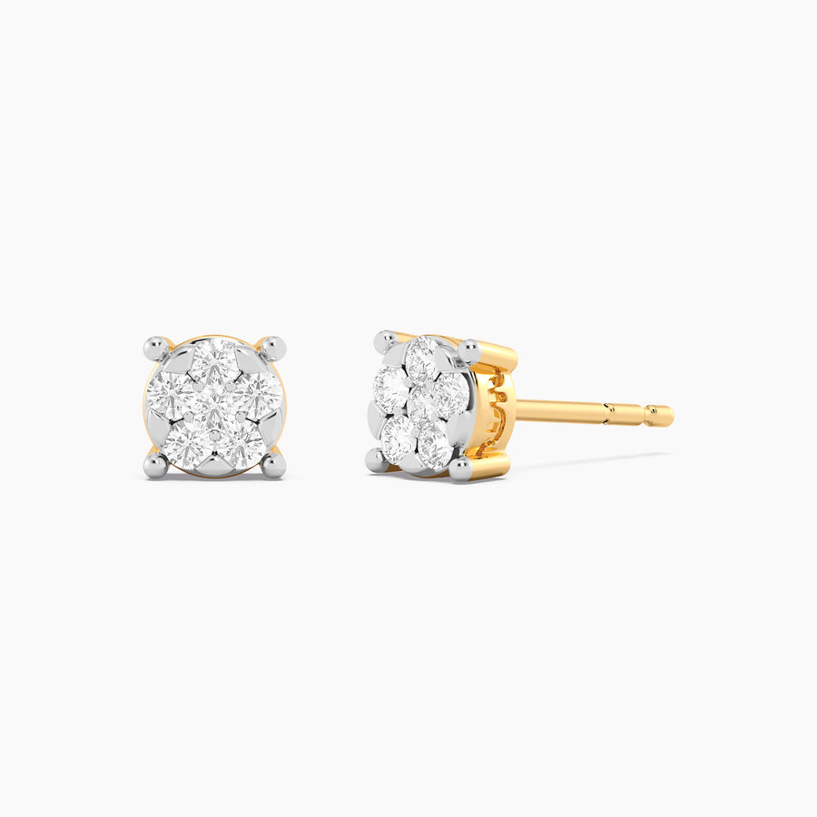 Lab-Grown Small Signature Four Prong Stud Earrings