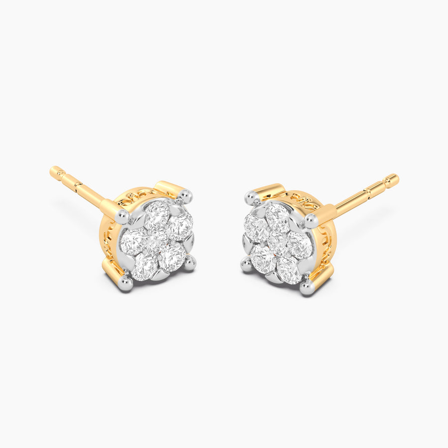Lab-Grown Large Signature Four Prong Stud Earrings
