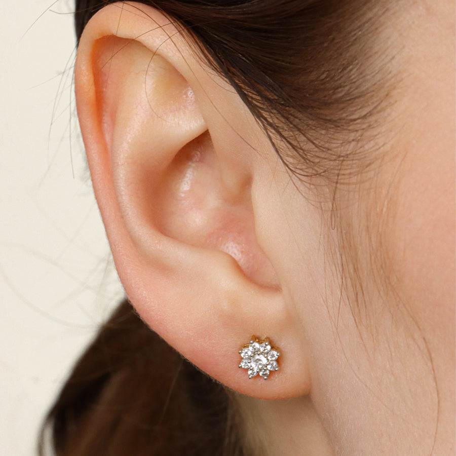 Lab-Grown 0.27 Ct Bloom Stud Earrings