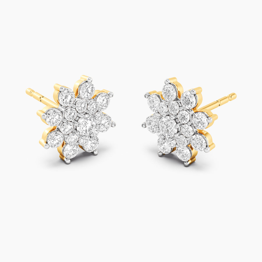 Lab-Grown 0.9 Ct Bloom Stud Earrings