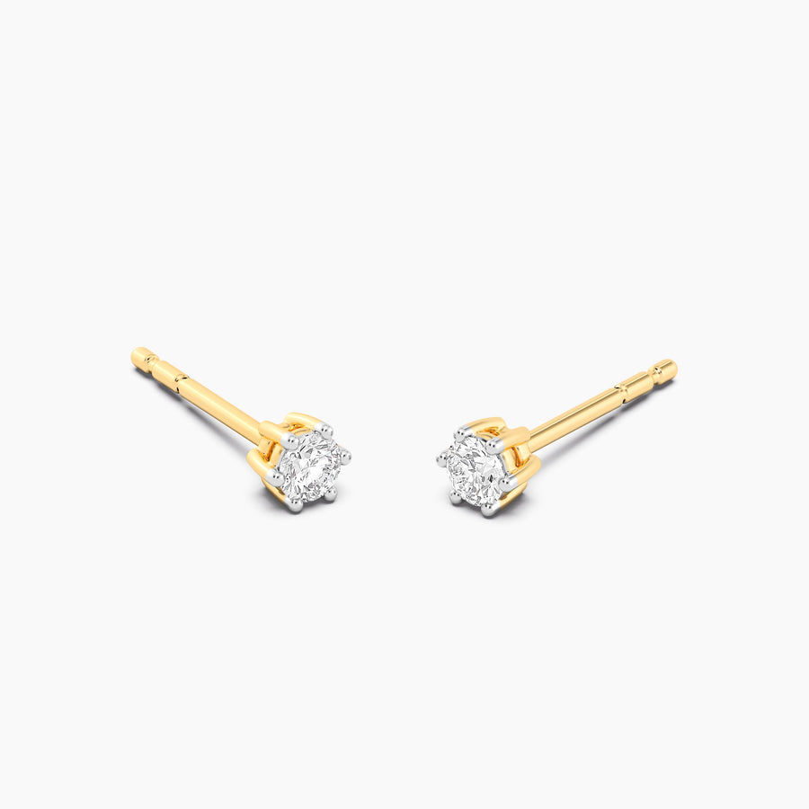 Lab-Grown 0.14 Ct Six Prong Stud Earrings