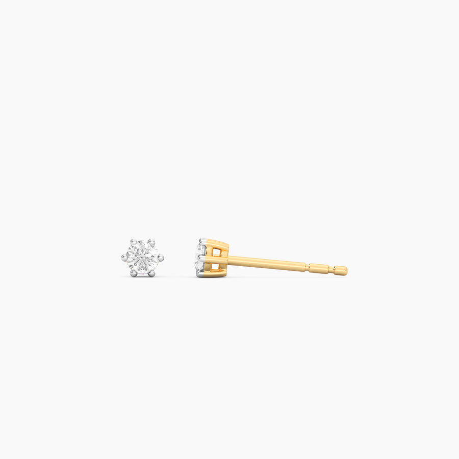 Lab-Grown 0.14 Ct Six Prong Stud Earrings