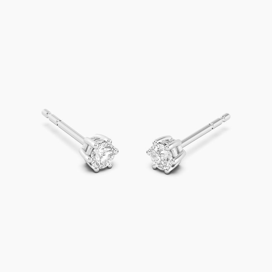 Lab-Grown 0.26 Ct Six Prong Stud Earrings