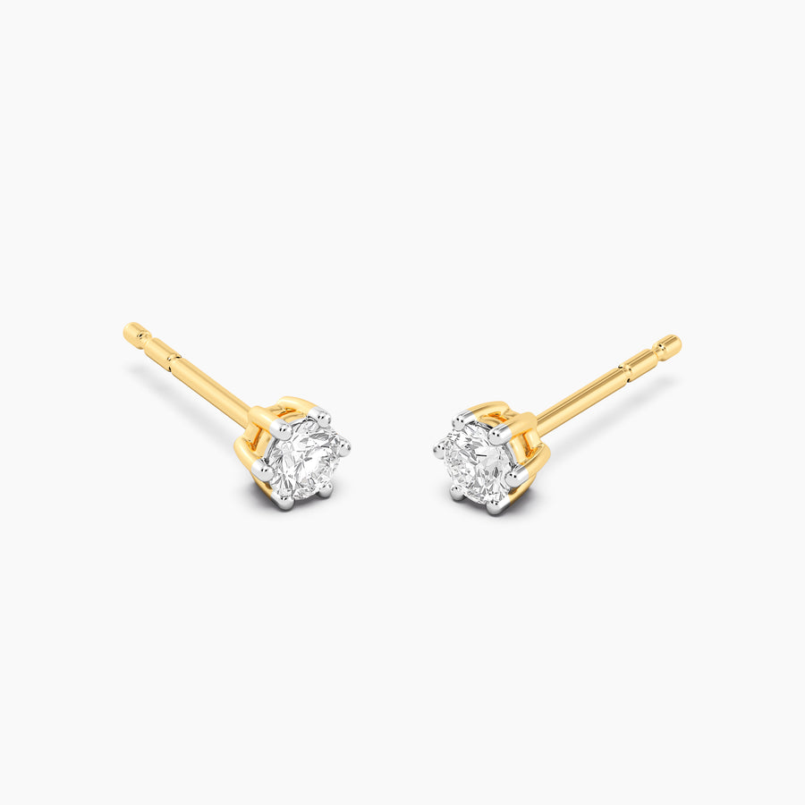 Lab-Grown 0.26 Ct Six Prong Stud Earrings