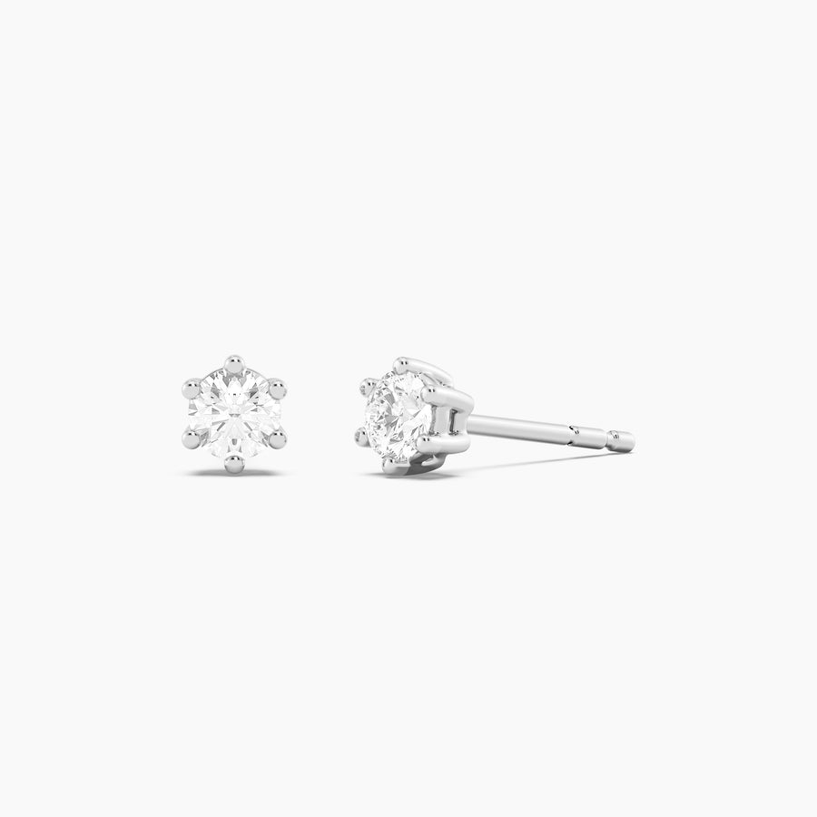 Lab-Grown 0.26 Ct Six Prong Stud Earrings