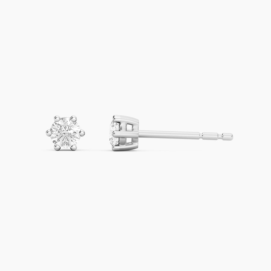 Lab-Grown 0.26 Ct Six Prong Stud Earrings