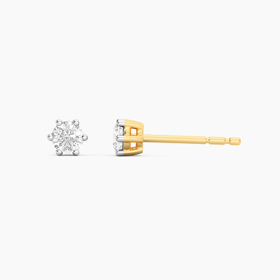 Lab-Grown 0.26 Ct Six Prong Stud Earrings