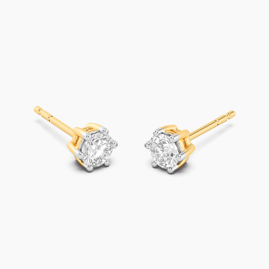 Lab-Grown 0.50 Ct Six Prong Stud Earrings
