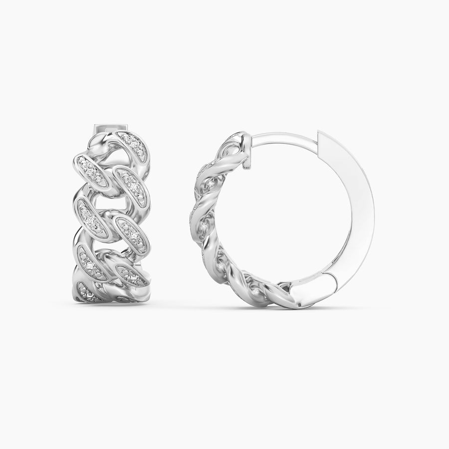 Lab-Grown Diamond Curb Hoop Earrings