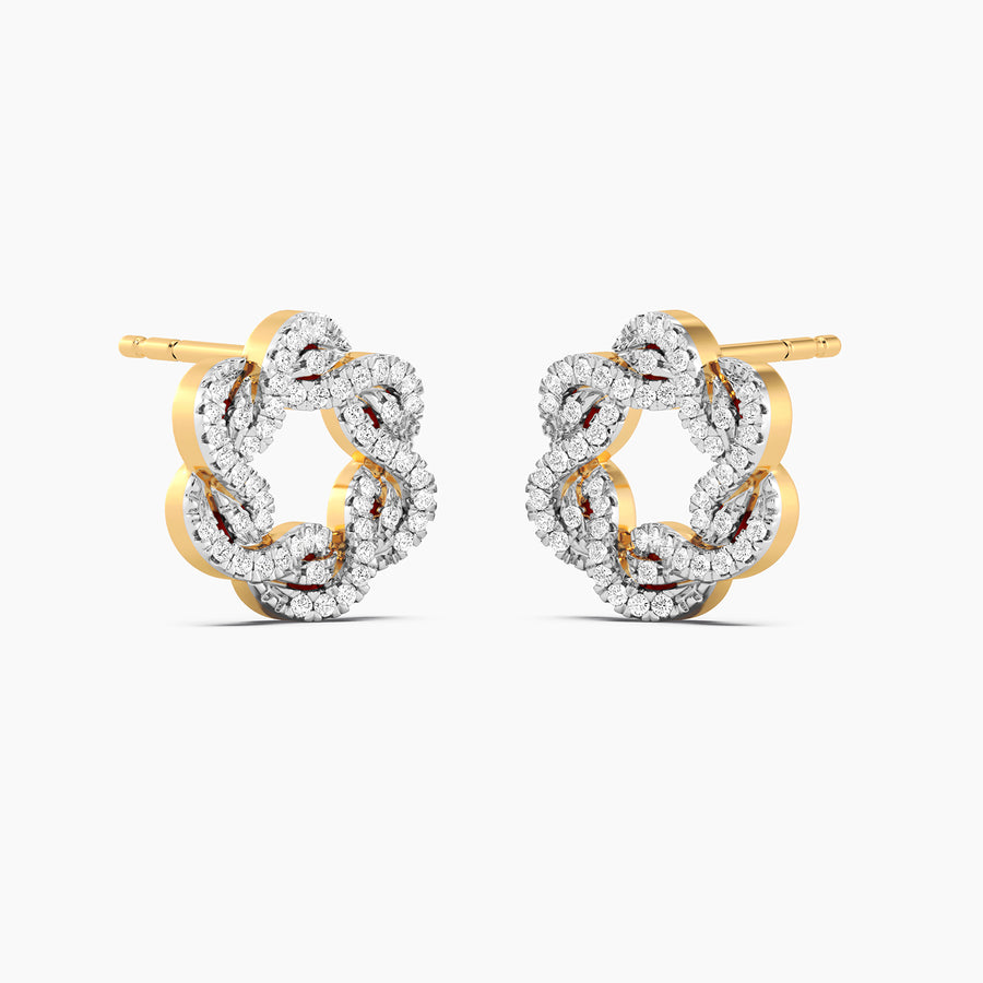 Lab-Grown Family Knot Stud Earrings