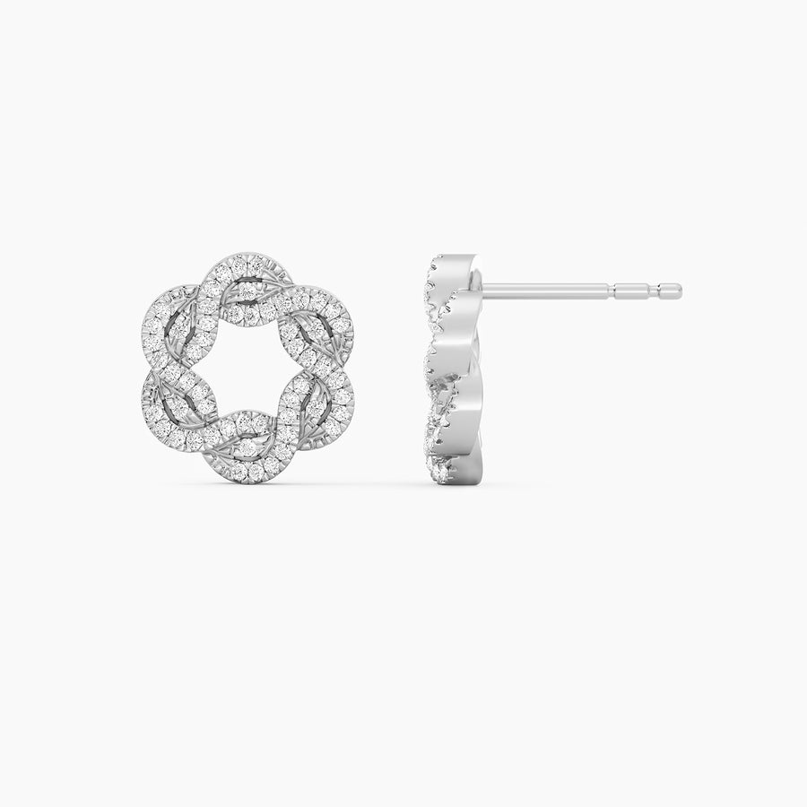 Lab-Grown Family Knot Stud Earrings