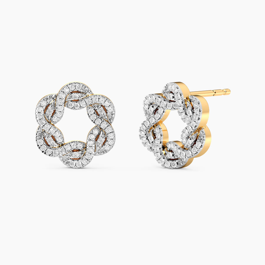 Lab-Grown Family Knot Stud Earrings