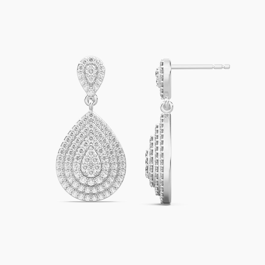 Lab-Grown Classic Pear-Shaped Drop Earrings