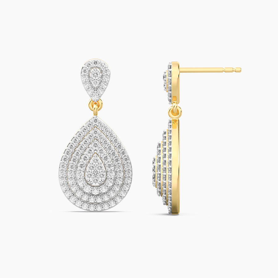 Lab-Grown Classic Pear-Shaped Drop Earrings