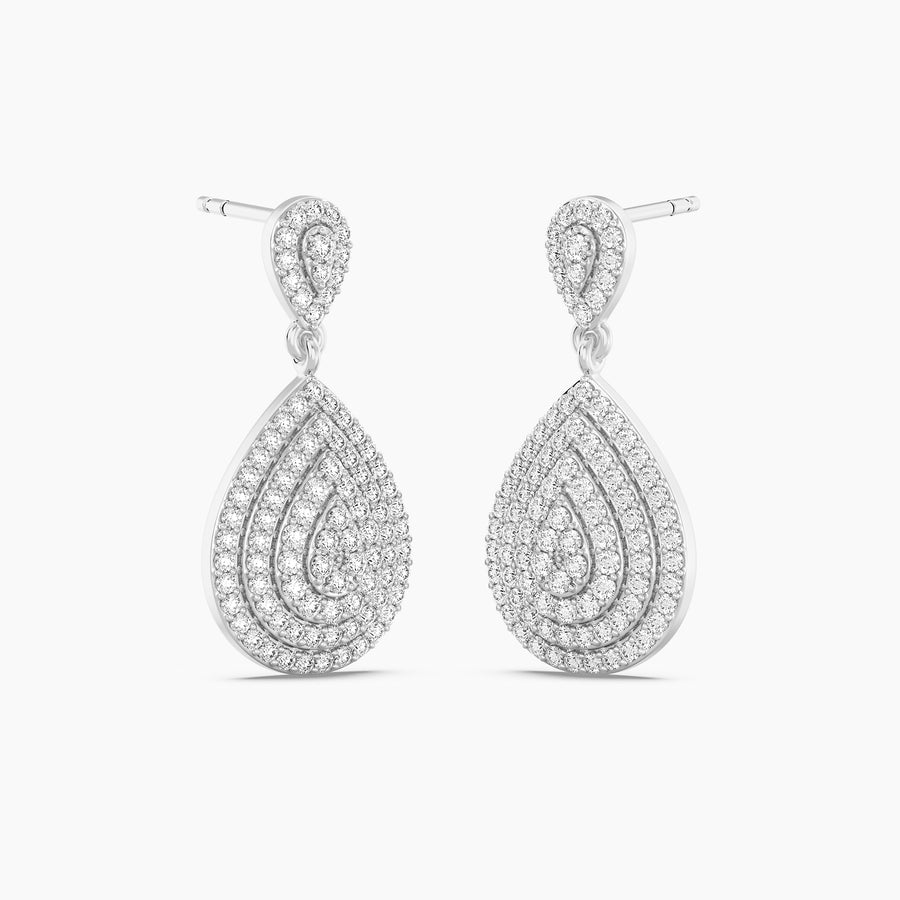 Lab-Grown Classic Pear-Shaped Drop Earrings