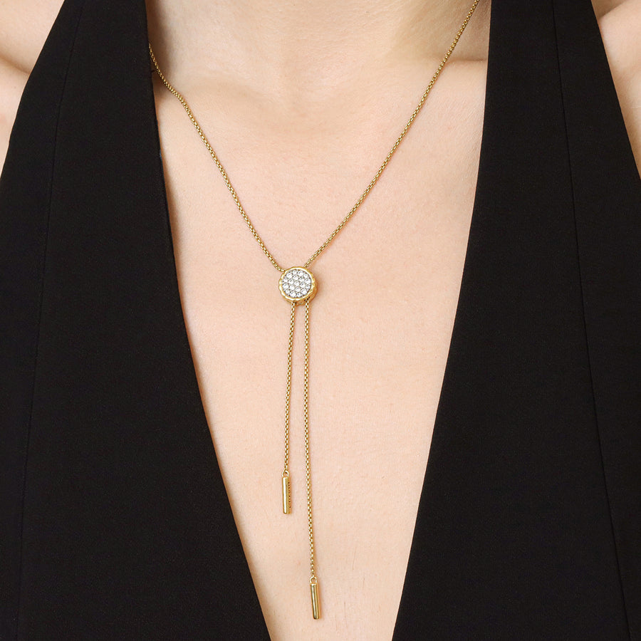 Lab-Grown Signature Fleur Adjustable Bolo Necklace
