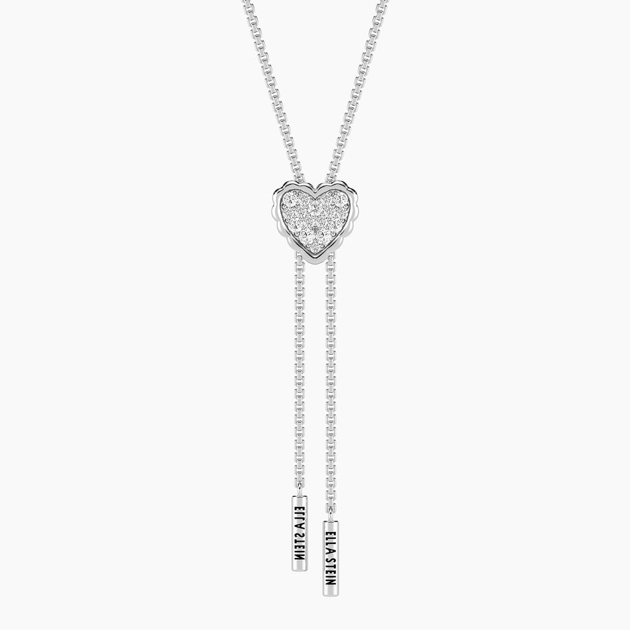 Lab-Grown Signature Heart Adjustable Bolo Necklace