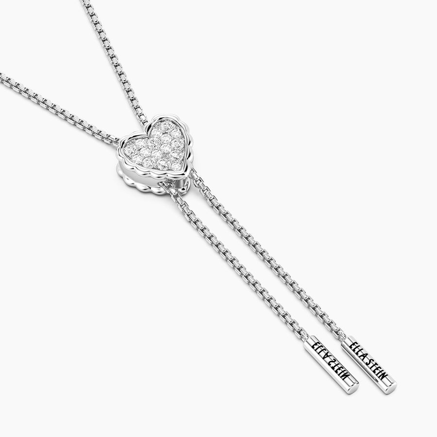 Lab-Grown Signature Heart Adjustable Bolo Necklace