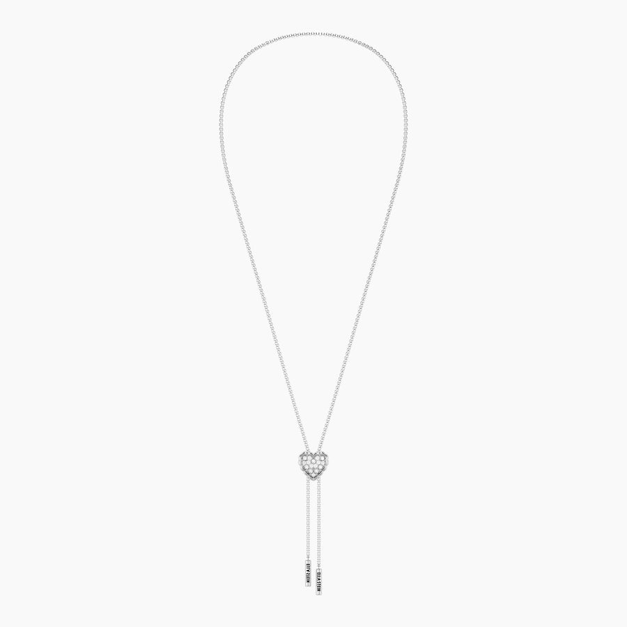 Lab-Grown Signature Heart Adjustable Bolo Necklace
