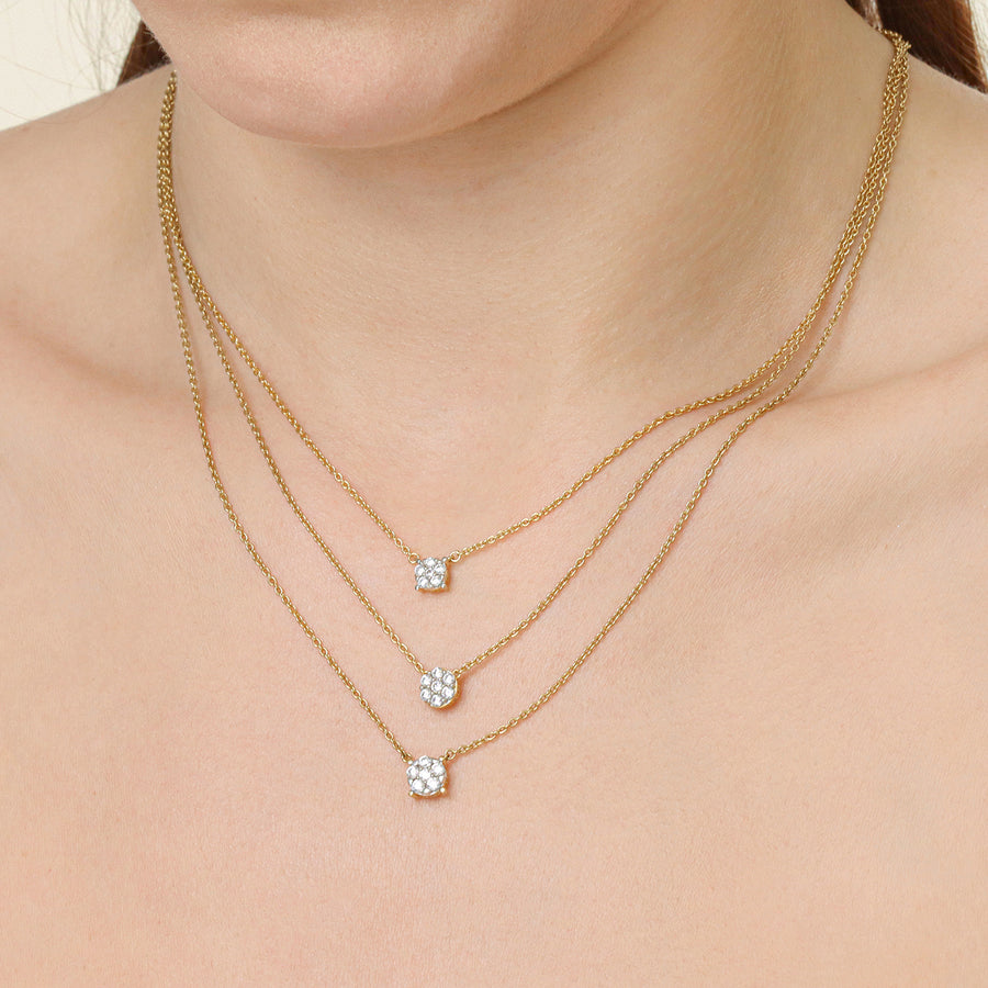 Lab-Grown Large Signature Four Prong Pendant Necklace