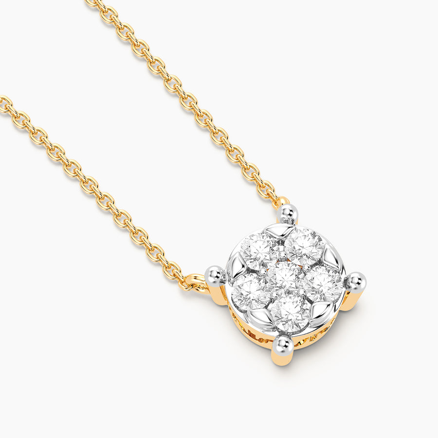 Lab-Grown Large Signature Four Prong Pendant Necklace