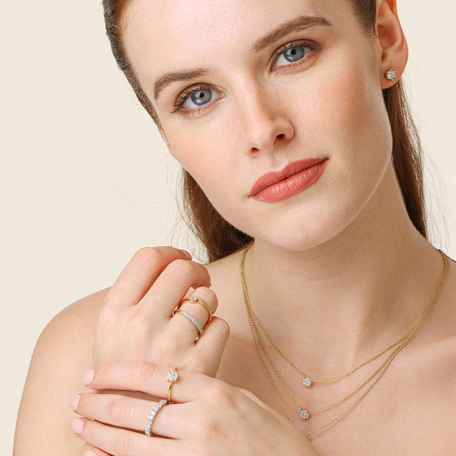 Lab-Grown Large Signature Four Prong Pendant Necklace