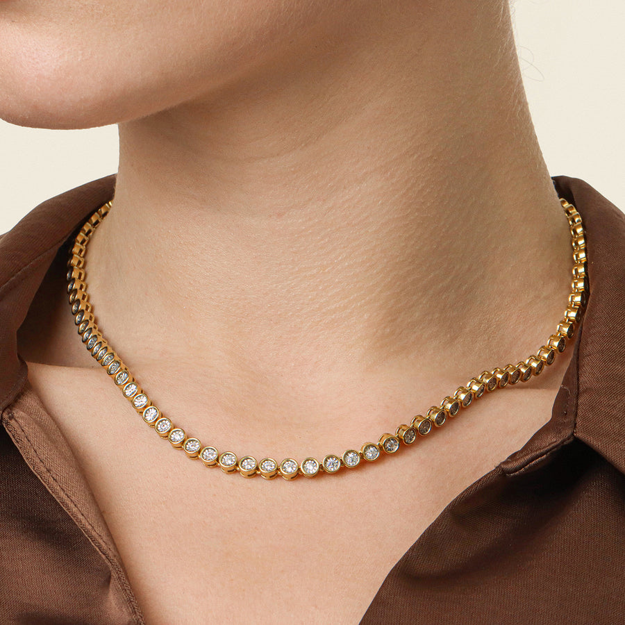 Lab-Grown 0.3 Ct Tennis Necklace