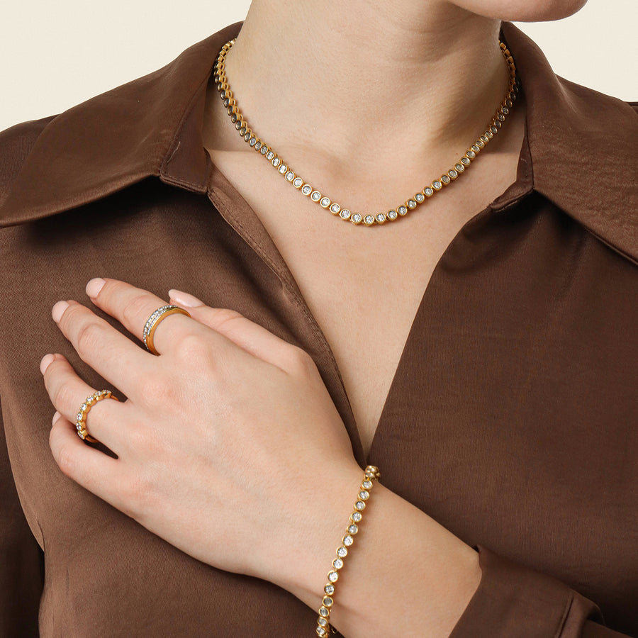 Lab-Grown 0.3 Ct Tennis Necklace