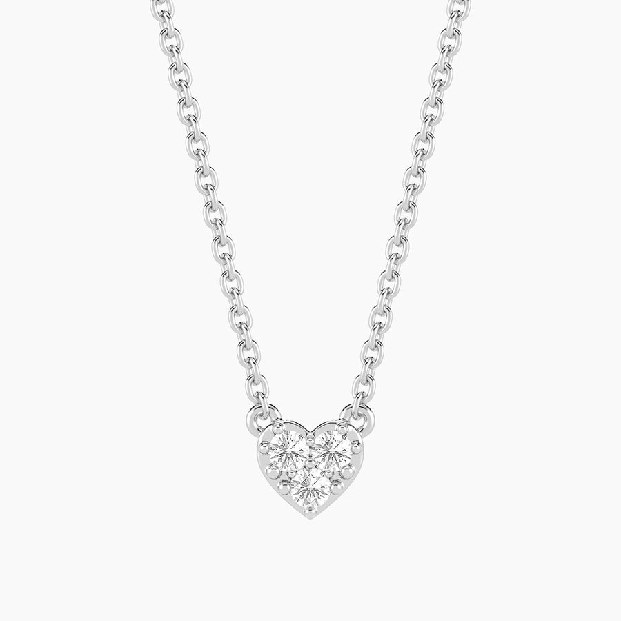 Lab-Grown 0.10 Ct Heart Pendant Necklace