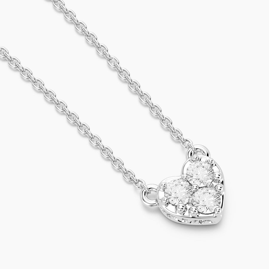 Lab-Grown 0.10 Ct Heart Pendant Necklace